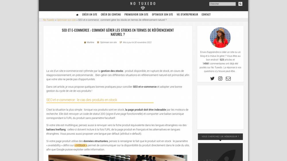 SEO : Comment gérer vos stocks ? sur Notuxedo.com