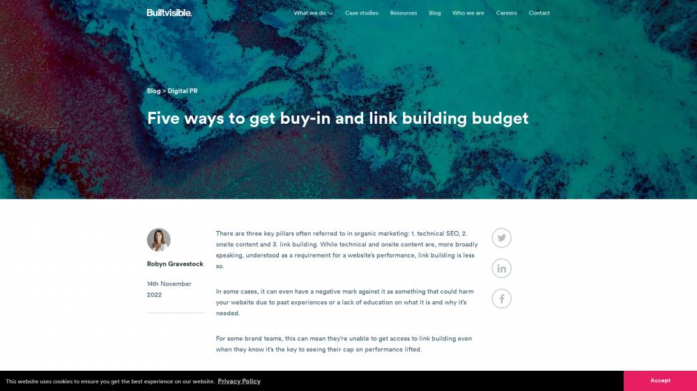 Comment avoir un budget Netlinking sur Builtvisible.com