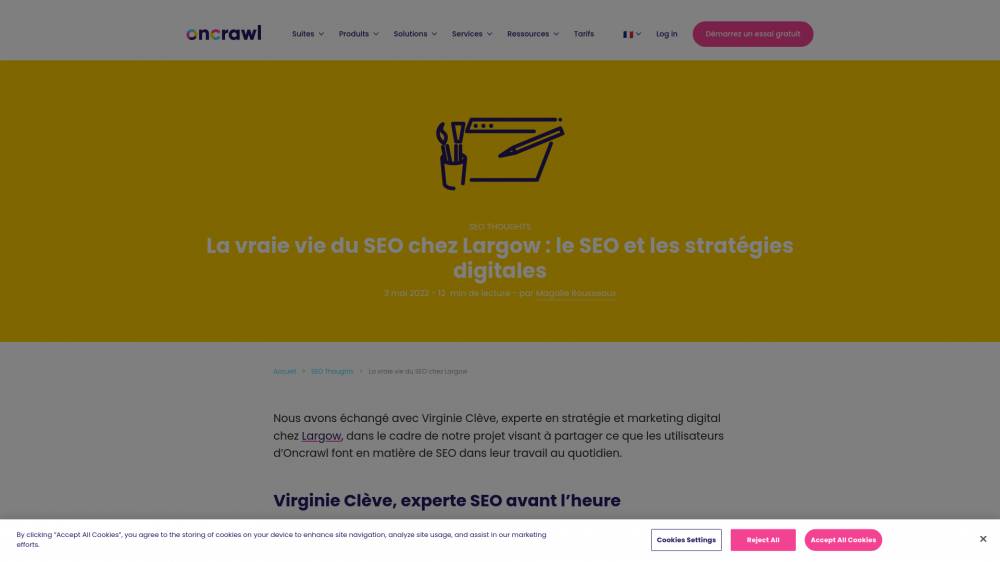 La vraie vie du SEO chez Largow sur Fr.oncrawl.com