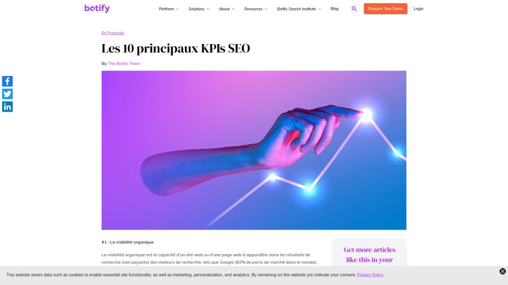 10 principaux KPIs en SEO sur Botify.com