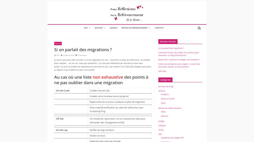 Les migrations de sites sur Gain-de-temps.com