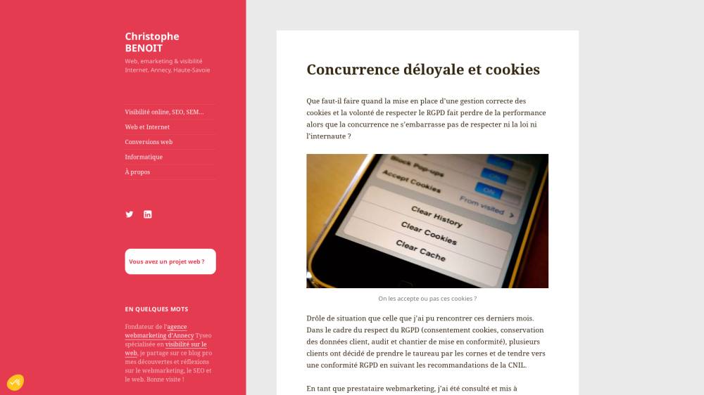 RGPD : concurrence déloyale ? sur ChristopheBenoit.com